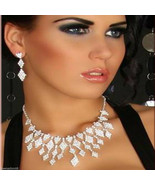Sexy Rhinestones Jewelry Awesome Sparkling Necklace & Earrings Set FAST SHIPPING