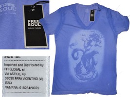 T-shirt da uomo FREESOUL taglia XL FINO AL - 80% FS02 T1G - $27.57