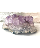 Raw Amethyst Cluster Purple Gypsum Rocks Minerals Fossils Specimens 28.9g - £9.33 GBP