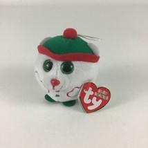Ty Baby Beanies Snowdrift Polar Bear Mini Ornament Plush Stuffed Toy NWT... - $12.82