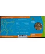 AUSTRALIA $1 MELBOURNE 2006 UNC COIN FROM RAM MINT IN COIN CARD - $25.20 CAD
