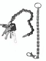 HEAVY DUTY chrome MOTORCYCLE BIKE CHAIN KEY RING HOLDER new silver link ... - $5.88