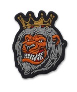Lion King with Gold Crown Embroidered Patch Iron On. Size: 4.5 X 3.5 inc... - $131.71 MXN