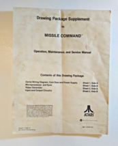 Missile Command Video Arcade Game Drawings Package Supplement Original S... - $21.05