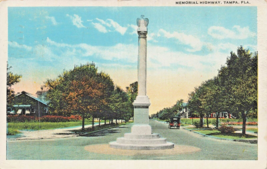 Tampa Florida~Memorial HIGHWAY~1924 Postcard - £8.40 GBP