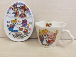 Tokyo Disneyland Alice in Wonderland tea cup, Plate. Easter Theme. Very ... - $65.00