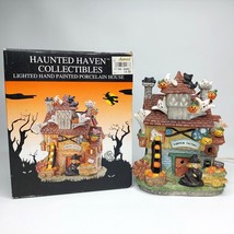 Haunted Haven Collectibles Pumpkin Factory Halloween Lighted House Ghost Witch - £18.94 GBP