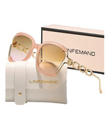 Women&#39;s Gradient Sunglasses Classic Frame Chain Design Stylish Glasses C... - $31.54 CAD
