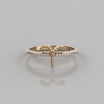 Aries Ring 0.07Ct Natural Diamond 14k Solid Gold Horoscope Sign Ring Zodiac Ring - £243.48 GBP