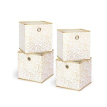 Collapsible Storage Cube Bins, Foldable 11 Inch Cube Storage Bins With Grommet H - £39.53 GBP