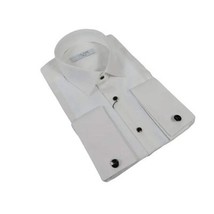 Men CEREMONIA Formal Tux Cotton Shirt Slim Fit Turkey #ATK 13 White Corded image 6