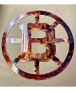 Boston Bruins B Spoke Metal Wall Art - Copper -  20&quot; - $1,053.25 MXN