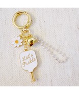 Pickleball Daisy Bag Charm Keychain Sporty Floral Paddle Daisy Charms - €23,80 EUR