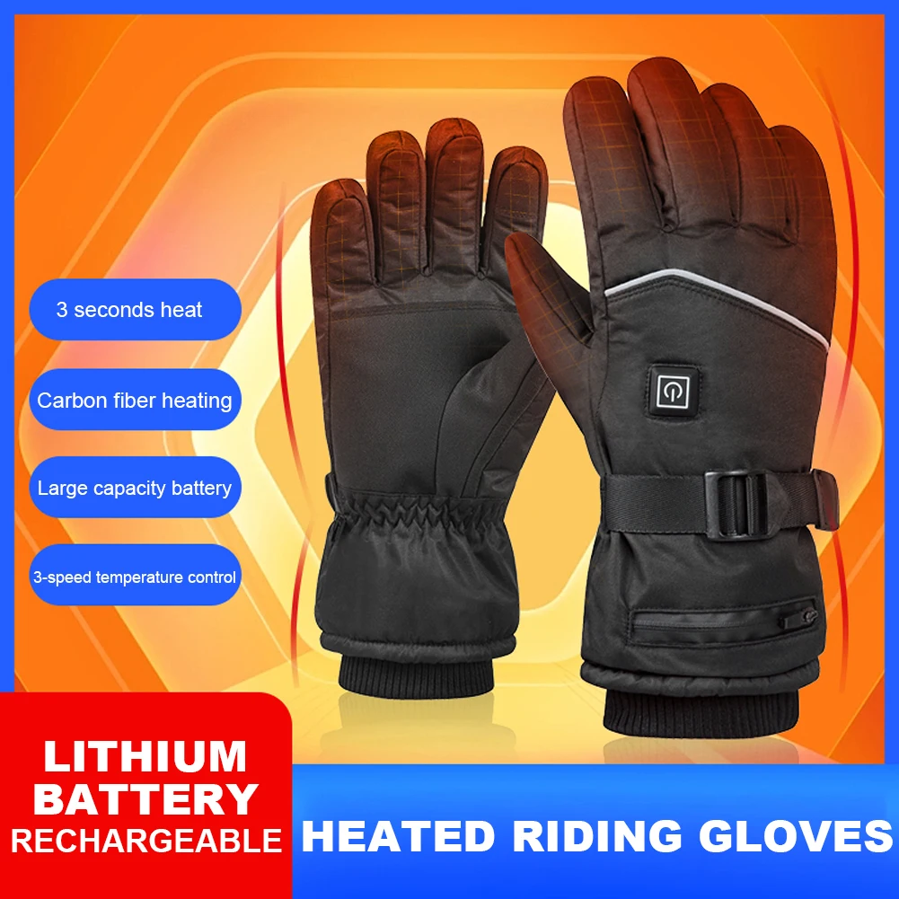 Winter Electric Heated Gloves USB Rechargeable Hand Warmer Heating Gloves Bike - £39.25 GBP+