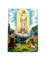 3 1/4&quot; Our Lady of Fatima Theotokos Fridge Magnet Glazed Icon 8cm - $92.26 MXN