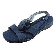 Grasshoppers Size 8 M Blue Slingback Fabric Women Sandal Shoes - $16.59