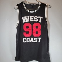 Forever 21 Womens Tank Top Jersey Small Black Jersey Mesh West Coast California - £12.32 GBP