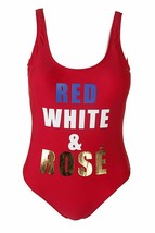 California Waves Juniors&#39; Americana Metallic Graphic Cheeky One-Piece (M... - $9.41