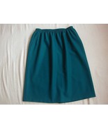 Alfred Dunner Elastic Waist Pencil Skirt Size 34 Waist Teal Green - $15.07 CAD