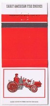 Matchbook Cover Early American Fire Engines A - £0.52 GBP