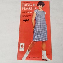The New Laines Du Pingoun Fashions from Paris to knit and crochet 1966 V... - $12.98