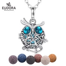 NEW 16mm Aromatherapy Perfume Essential Oils Diffuser Necklace Night Owl Locket  - £18.51 GBP