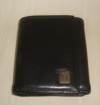 Tommy Hilfiger Men&#39;s Leather Credit Card Wallet  Trifold Black - £7.95 GBP