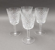 Waterford Crystal Ireland Vintage Alana 6 7/8&quot; Water Goblet Glasses Set ... - £125.31 GBP