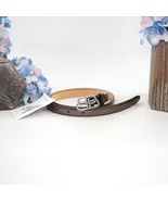 Balenciaga BB Logo Buckle Bronze Croc Embossed Leather Belt 75 30 NWT - $7,120.21 MXN