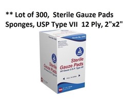 300 Count Sterile Gauze Pads Sponges 12 Ply 2&quot; x 2&quot;  Gauze Pad , 3 boxes... - £21.02 GBP