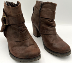 Bare Traps Brown Women&#39;s Zizie Ankle Buckle Accent Boots Booties Size 6.5M - $468.09 MXN