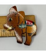 Vintage Wooden Donkey Niagara Falls Souvenir Pin Brooch Collectible - $18.00