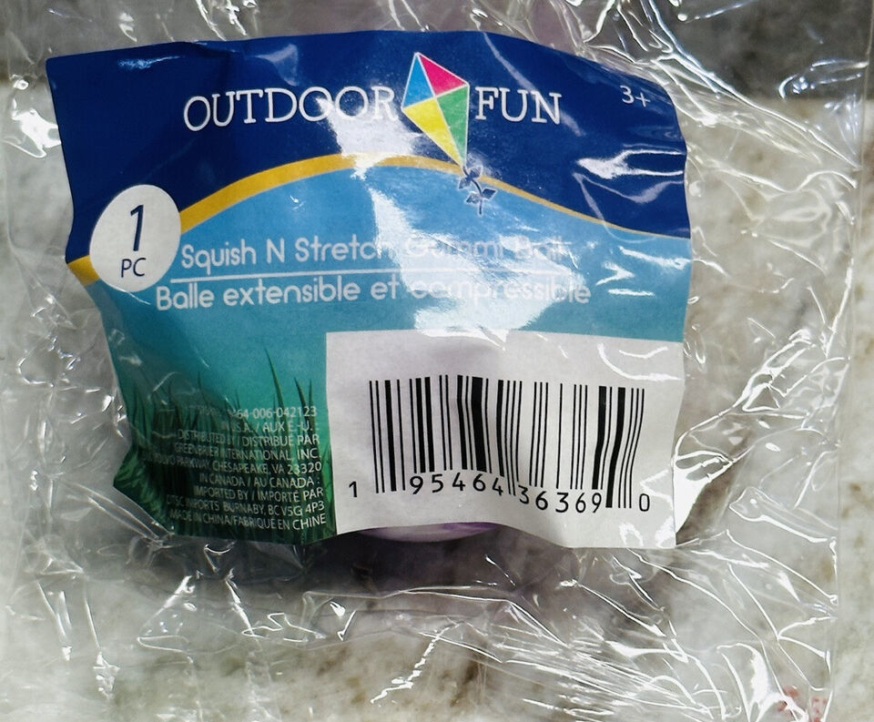 Outdoor Fun 1pc Squish And Stretch Gummi Ball. Purple  2.5 Inches - $4.83