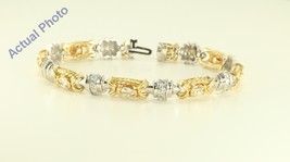 2 tone gold Millenial Sunrise 2 tone link bracelet (4.5 Ct I-J &amp; G-H VS) - £5,678.82 GBP