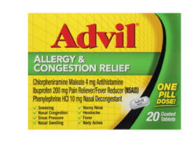 Advil Allergy &amp; Congestion Relief Coated Tablets 20.0 ea - $35.99