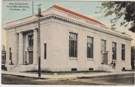 Carthage Missouri MO Postcard 1920 Post Office Building Jasper - £2.33 GBP