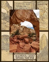 Capitol Reef National Park Utah Laser Engraved Wood Picture Portrait (4 x 6) - $29.99