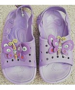 Girls Sandals Toddler Shoes Size 5 Purple With Butterflies So Cute Brand... - £3.98 GBP