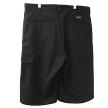 Dickies Men&#39;s Black Cargo Shorts Flat Front Waist 34 Casual Utility Pockets Zip  - £18.51 GBP