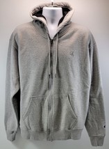 D) Champion Men&#39;s Oxford Gray Powerblend Zip-Up Hoodie Sweatshirt Fleece... - £15.47 GBP