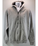 D) Champion Men&#39;s Oxford Gray Powerblend Zip-Up Hoodie Sweatshirt Fleece... - £15.60 GBP