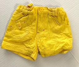 Kids Headquarters Girls Toddler Size 3T Vintage Y2k Bright Yellow Shorts... - $8.81