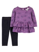Child of Mine Baby Girls Hedgehog Long Sleeve Outfit 2-Piece Set Size 0-3 Months - £19.74 GBP