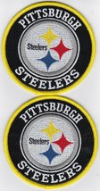 2 Pittsburgh Steelers 3.5 Inch SEW/IRON On Patch Embroidered Badge Nfl Football - £7.16 GBP