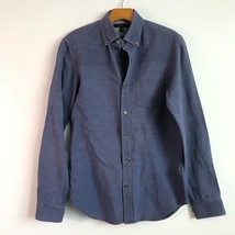 Banana Republic XS Shirt Blue Linen Chambray Long Sleeve Collar Button P... - $21.11