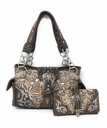 Premium Embroidered Rhinestone Buckle Concho Concealed Carry Handbag, Wa... - £43.31 GBP