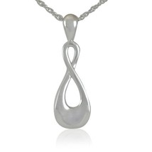 Infinity Stainless Steel Pendant/Necklace Funeral Cremation Urn for Ashes - £47.07 GBP