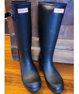 HUNTER Womens Original Tall Snow Rain Boot Size 7 Matte Black - €71,27 EUR