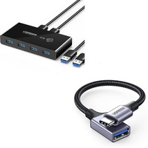 UGREEN USB 3.0 Switch Selector 4 Port 2 Bundle with USB C to USB 3.1 Adapter - £63.32 GBP