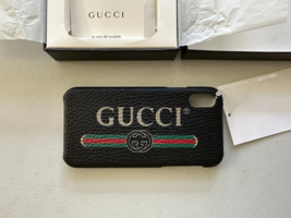 Gucci Print Black IPhone X Smart Phone Case 549080 92E00-8161 - £55.35 GBP